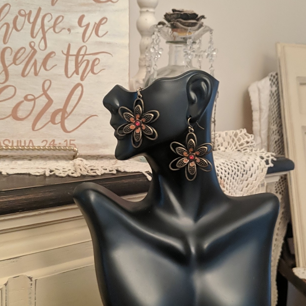 Mixed Metal Stunning Drop Earrings - image 6